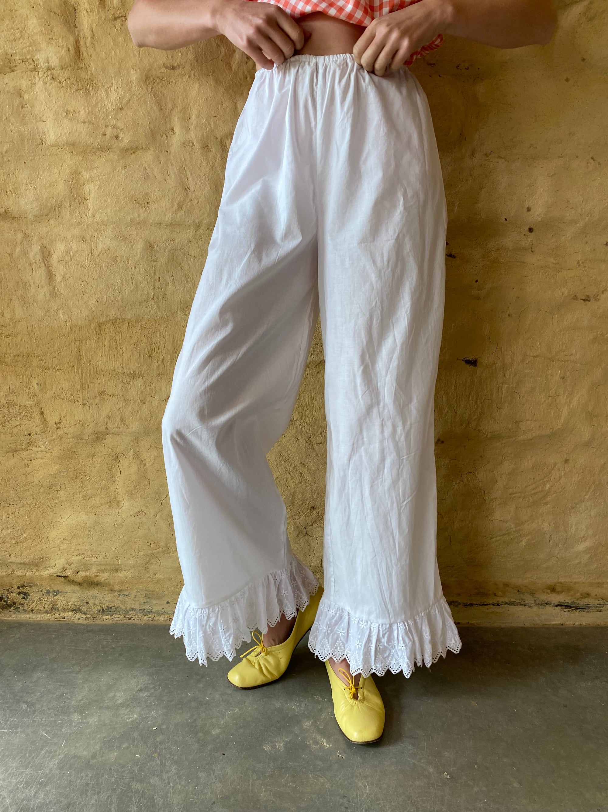 Spuds - Adult Frill Pants | White